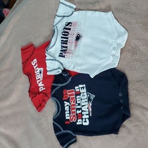 New England Patriots 3-pack onesies